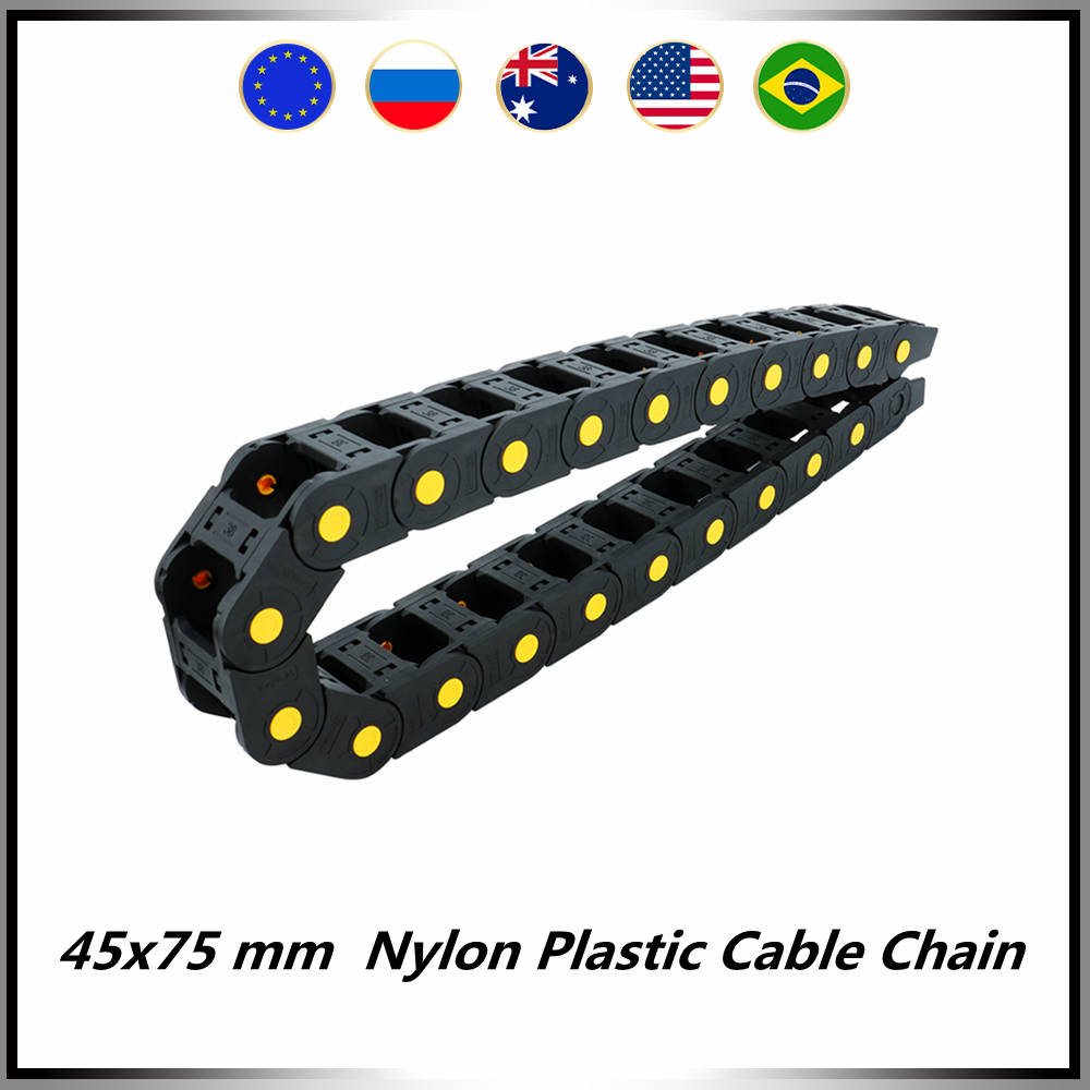 Drag Chain Cnc - Chaîne porte-câbles en nylon silencieuse 45x75